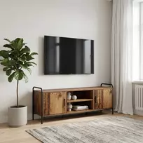 TV staliukas Televizoriaus spintelė 133 x 33 x 50 cm Sendintos medienos