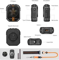 Telefonas UleFone Walkie-talkie RugOne Xlink 7 4G (Sports Juodas) (RO-Xlink/BK)