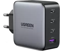 Sieninis įkroviklis UGREEN Nexode 100W, 3x USB-C + USB-A, GaN, Power Delivery, sulankstomas kištukas