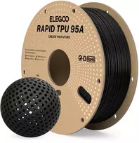 Elegoo Rapid TPU 1.75mm 1kg juodas plastikas 3D spausdinimui