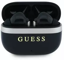 Ausinės Guess Auksinė Line Glossy Finish TWS Belaidės Earphones Juodas