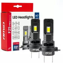 LED lemputės H7 AMiO F25 PRO Juodas 12V/24V 68W 7646lm 6000K (2 vnt., Full Canbus)