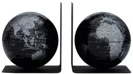 Troika Rutulių rinkinys Bookglobe, skersmuo 13 cm, 2 vnt., juodai sidabrinis (TRG1303-BKSI/BK)
