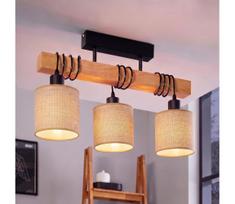 BRILAGI - Prie lubų montuojama liustra NUBILA 3xE27/60W/230V pušis/šviesiai ruda