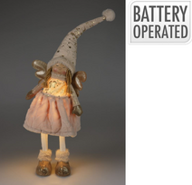 Kalėdinė dekoracija ANGEL GIRL LED, auksinės spalvos, 69 cm, 1 vnt