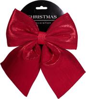 Kalėdinė dekoracija - kaspinas BOWTIE, raudonos sp., 23 cm