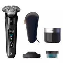 Elektrinis rotacinis skustuvas Philips i9000 X9000/30 – šlapiam ir sausam skutimuisi, SkinIQ, įmontuota ličio jonų baterija, įkrovimo ir valymo bazė