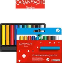 Caran d`Arche CARAN D'ACHE Swisscolor vaškiniai akvareliniai pieštukai, kartoninė dėžutė, 10 vnt.