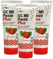 Dantų pasta su fluoru GC Mi Paste Plus Recaldent, braškių skonio, 35 ml, 3 vnt.