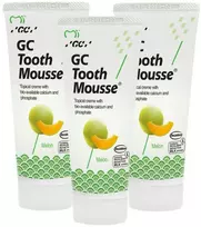 Remineralizuojanti dantų pasta be fluoro GC Mousse Melon, 35 ml, 3 vnt.
