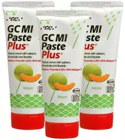 Dantų pasta su fluoru GC Mi Paste Plus Recaldent, melionų skonio, 35 ml, 3 vnt.