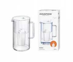 Vandens filtro ąsotis Aquaphor Nord A5 H Baltas Glass filter jug, baltas