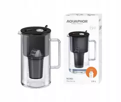 Vandens filtro ąsotis Aquaphor Nord A5 H Juodas Glass filter jug, juodas