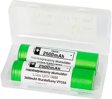 85-616# 18650 ličio jonų akumuliatoriai, 2 vnt., 2600 mAh, 3,6 V, „Sony“ / „Murata“