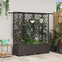 Pakeltas lovas su trelėmis ir stogu Ruda 163,5 x 40 x 136 cm PP