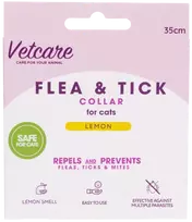 „vetcare“ – antkaklis nuo blusų ir erkių katėms – citrinų spalvos – 35 cm