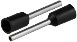 Plastrol Izoliuotas movos antgalis laidams 10,5mm2; MOVOS ILGIS 16mm Juoda 50 vnt.
