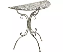 Beliani Bistro staliukas NURRA 80 × 36 cm, metalinis, pilkas