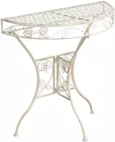 Beliani Bistro staliukas YAVIZA 80 × 36 cm, metalinis, šviesiai smėlinis