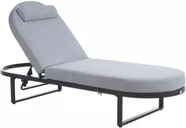 Beliani Sodo gultas su pagalve RONCOLO Metalas, pilkas