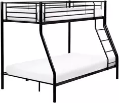 Beliani Metalinė dviaukštė lova CHADURIE 90/120 × 200 cm, juoda