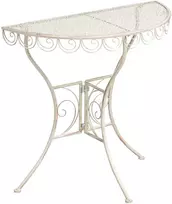 Beliani JUINA bistro staliukas 80 × 36 cm, metalinis, šviesiai smėlio spalvos