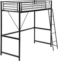 Beliani CHASSORS lova antresolė 90 x 200 cm, juoda
