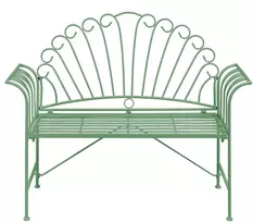 Beliani Sodo suoliukas CAVINIA, 125 cm, metalinis, žalias