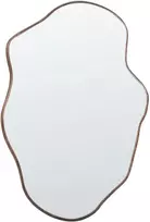 Beliani Sieninis veidrodis „MENVILLE“ 60 × 90 cm, paulovnijos mediena, rudas
