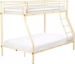 Lova Beliani Metalinis dviaukštis lovos rėmas CHADURIE 90/120 × 200 cm, smėlio spalvos