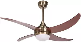 Beliani Lubinis ventiliatorius su LED lempa CHACANA ir nuotolinio valdymo pultu, žalvario spalvos