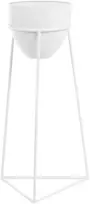 Beliani LIPARIS vazonas ant kojelių, 30 cm, metalinis, baltas