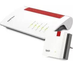 Šakotuvas FRITZ!Box 7690 + FRITZ!Repeater 1200 AX Bundle mit WiFi 7 Maršrutizatorius und WiFi 6 Repeater