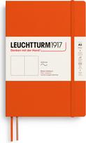 Leuchtturm 1917 Užrašų knygelė Leuchtturm 1917, minkštais viršeliais, lygi, A5, 123 puslapiai, moliūgų oranžinė, 80 g/m²