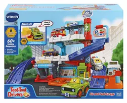 VTech Toot-Toot Drivers interaktyvus automobilių garažas „Fix & Fuel Garage“ su automobiliuku