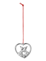 Rosendahl - Kissing Elves H6.5 Silver Plated - Kalėdiniai žaisliukai ir eglutės aksesuarai - Sidabro