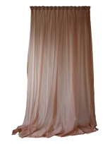 Mimou - Sheer Hotel Curtain Double Width - Ilgos užuolaidos - Ruda