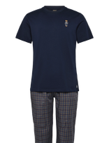 Polo Ralph Lauren - Polo Bear & Plaid Cotton Sleep Set - Pižama - Tamsiai mėlyna