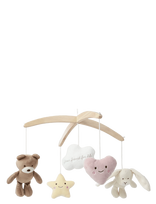 Teddykompaniet - Diinglisar, Babymobil, Kanin & Nalle - Karusėlės ant lovytės - Marga / raštuota