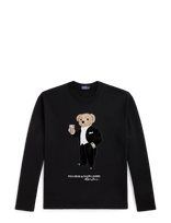 Polo Ralph Lauren - Martini Polo Bear Cotton Jersey Tee - Marškinėliai ilgomis rankovėmis - Juoda