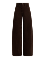 Lauren Ralph Lauren - Corduroy High-Rise Super Wide-Leg Pant - Plačios kelnės - Ruda
