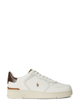 Polo Ralph Lauren - Masters Court Leather Brogue Sneaker - Žemakulniai sportbačiai - Balta