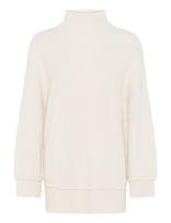 Topshop - Tsrosa Ls High Neck Jumper Knt - Golfas - Kreminė spalva