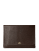 Polo Ralph Lauren - Pebbled Leather Laptop Sleeve - Kompiuterio krepšys - Ruda