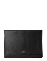Polo Ralph Lauren - Pebbled Leather Laptop Sleeve - Kompiuterio krepšys - Juoda