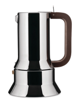 Alessi - Espresso Maker In 18/10  Magnetic Steel Bottom Suitable For Induction Cooking 6 Cup - Mokos kavinukas - Sidabro