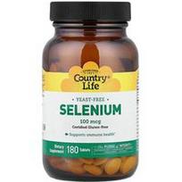 Country Life, Selenas, 100 mcg, 180 tablečių