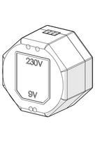 Maitinimo šaltinis 230 - 9V;  IP20, jungiamų prietaisų skaičius 5 (1,3A)