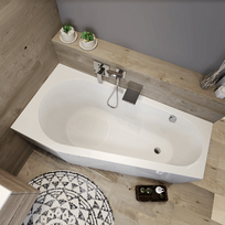 Akrilinė Vonia RIHO Delta Plug & Play 160x80 cm. Dešininė
