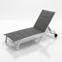 Sodo gultas–šezlongas 188 × 62 × 35 cm, tamsiai pilkas
